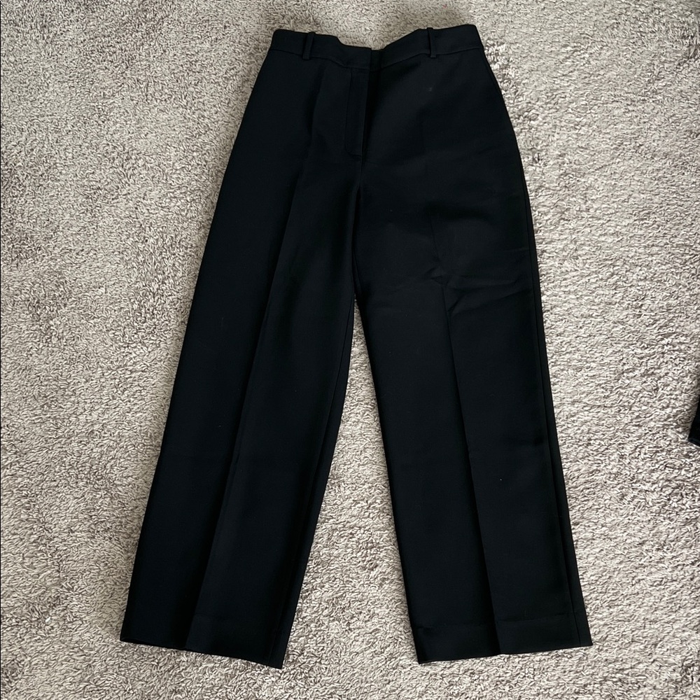 Babaton Aritzia Black Wide Leg Trousers